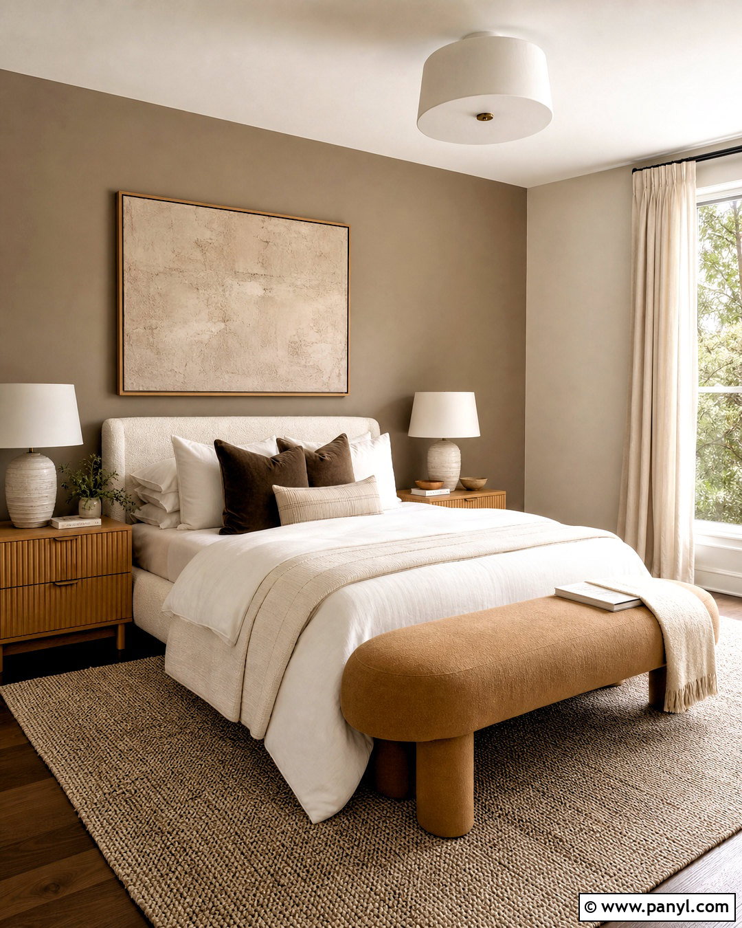 Warm Taupe Bedroom Accent Wall - 20 accent color bedroom wall ideas