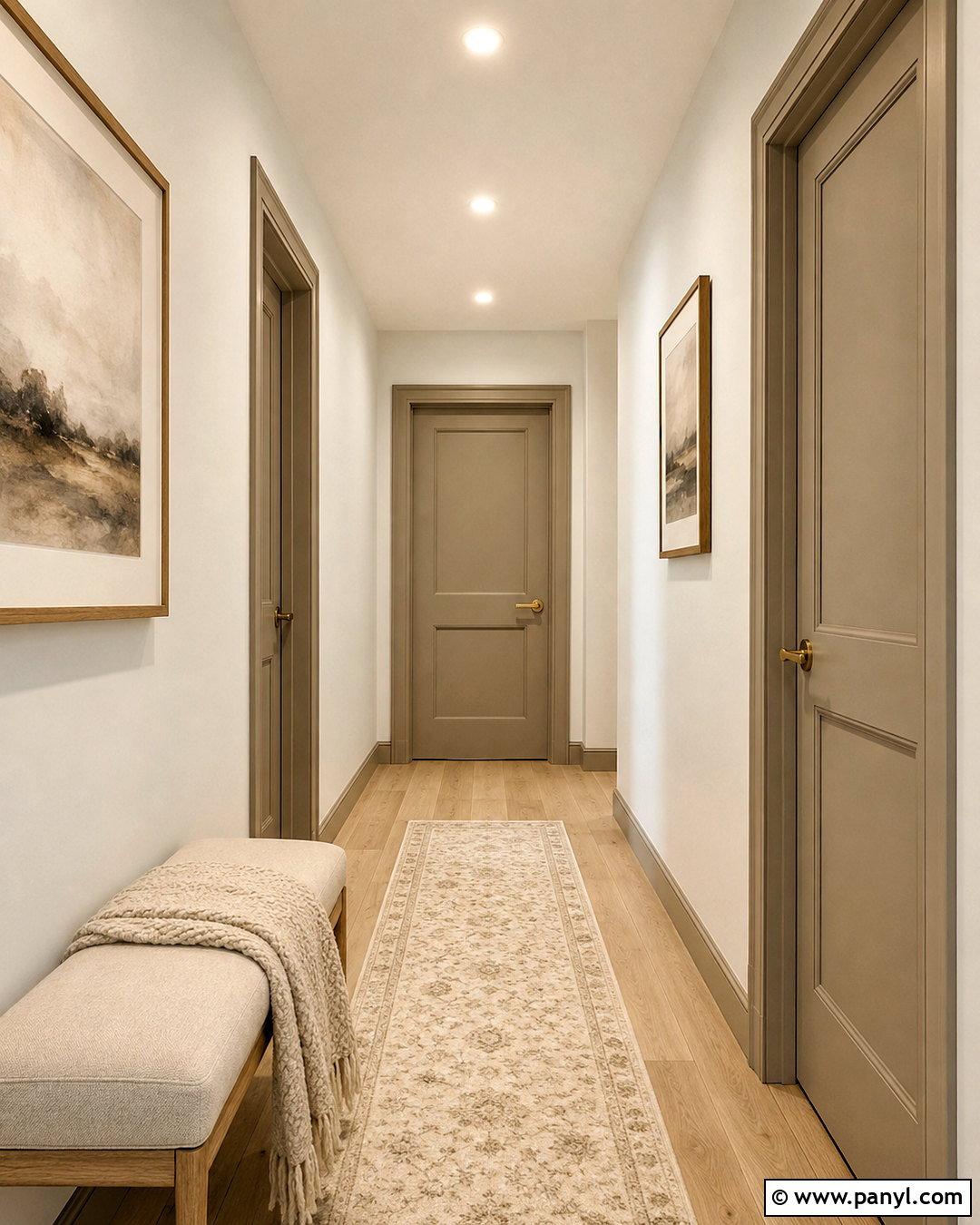 Warm Taupe Interior Doors With White Walls - 20 painted interior doors colour schemes