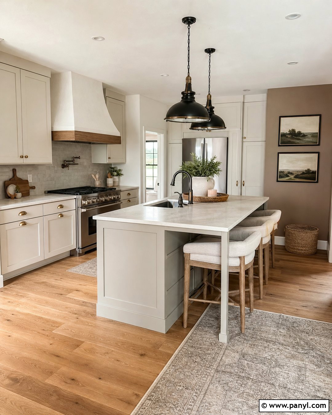 Warm Taupe Kitchen Accent Wall - 30 kitchen accent wall color ideas