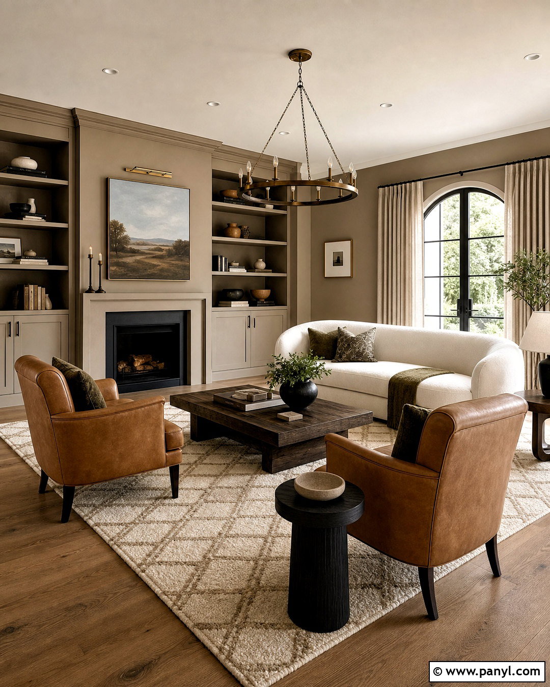 Warm Taupe Living Room - 20 modern living room paint color ideas