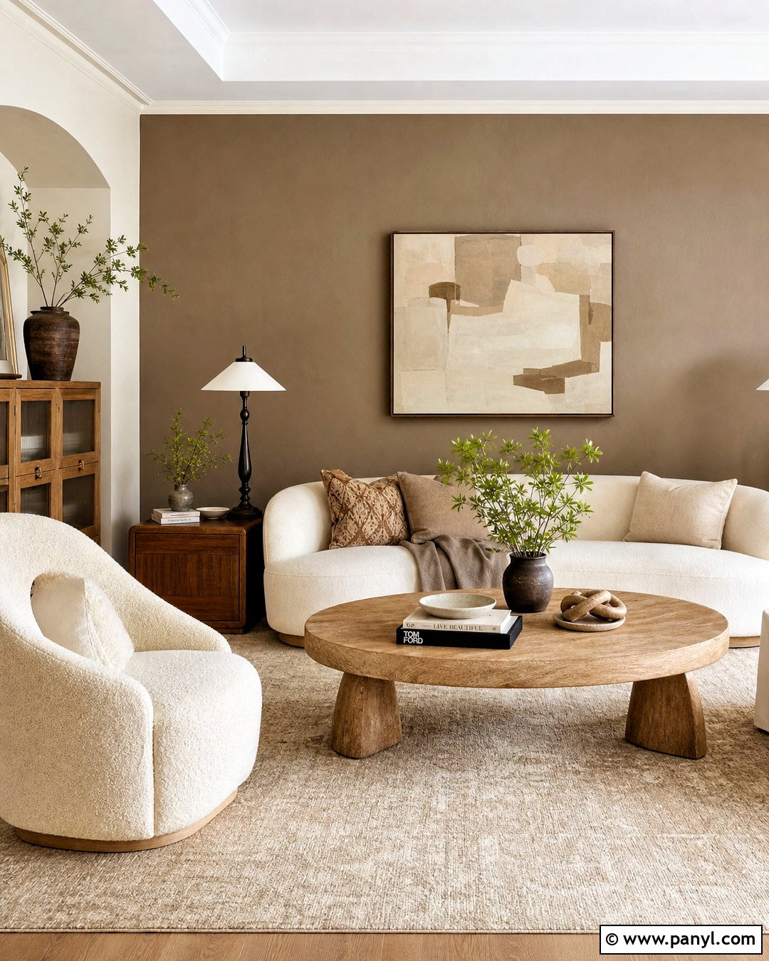 Warm Taupe Living Room Accent Wall - 20 accent wall colors living room ideas