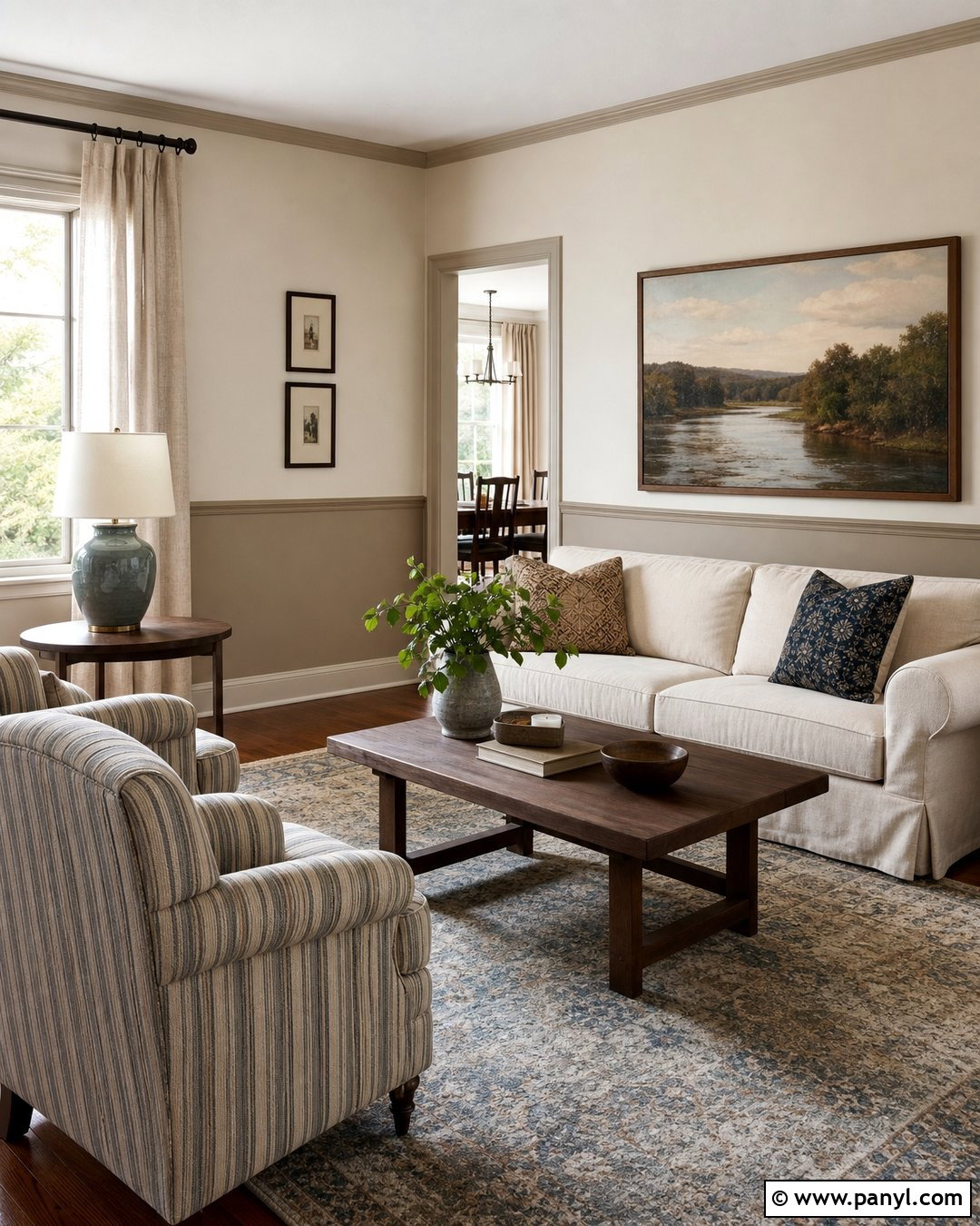 Warm Taupe Lower Half Wall - 20 Lower Half Wall Painted Ideas