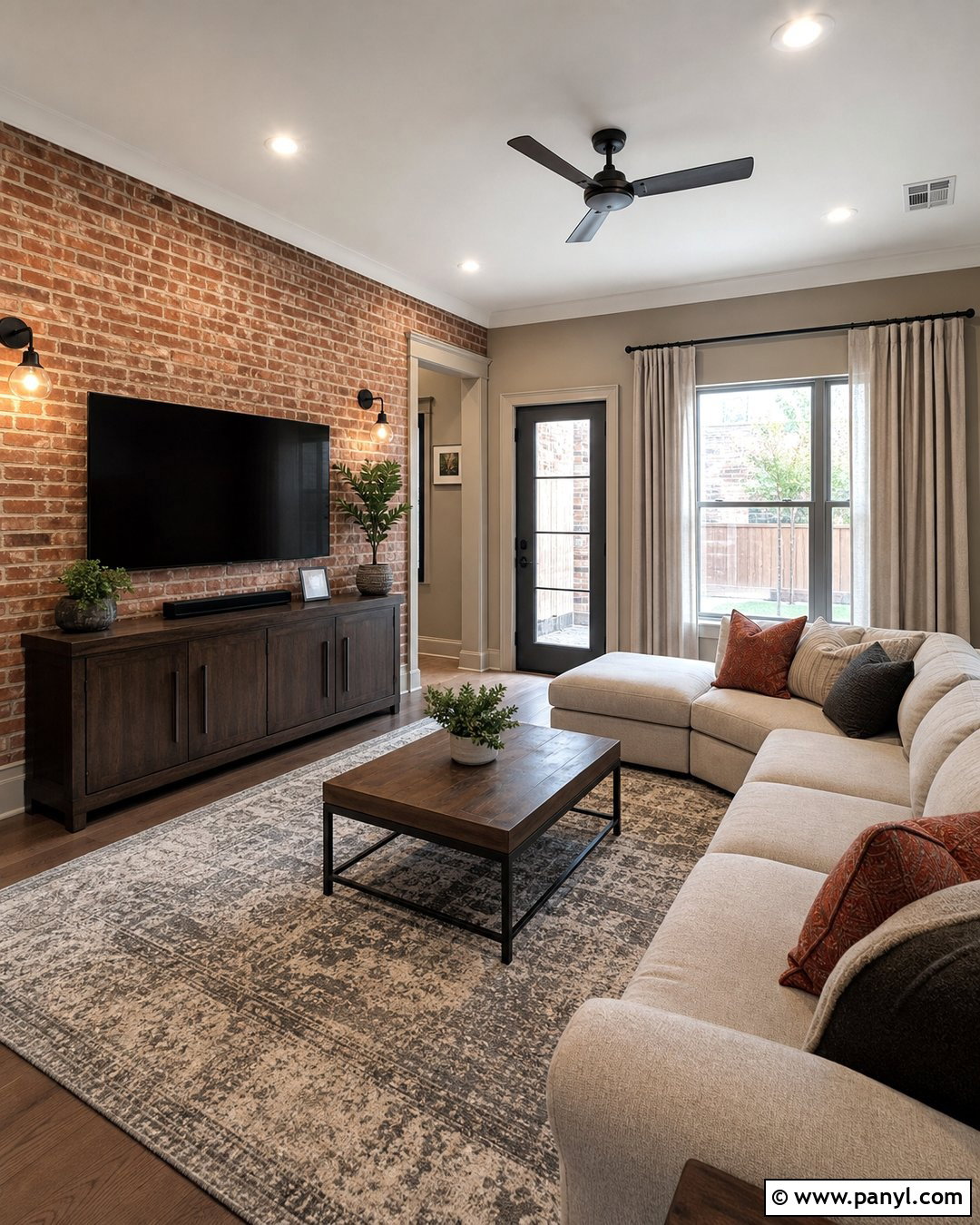 Warm Taupe Paint With Brick Wall - 20 Brick Wall Paint Matching Ideas