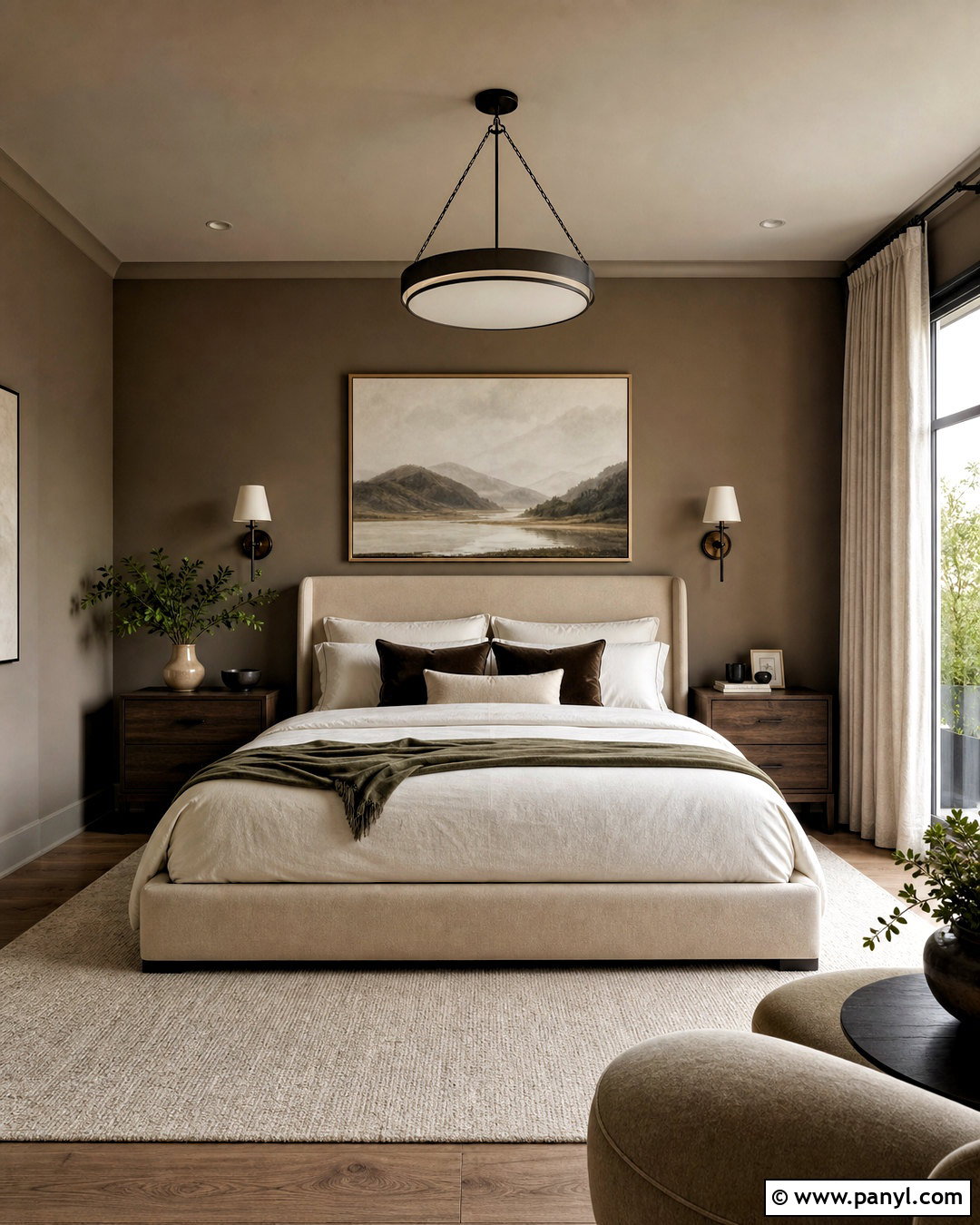 Warm Taupe Primary Bedroom Paint - 20 interior paint ideas