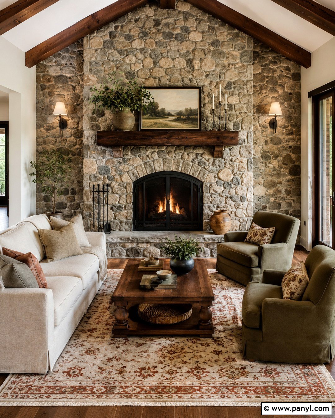 Warm Taupe Stone Fireplace Accent Wall - 20 Stone Fireplace Accent Wall Paint Colors
