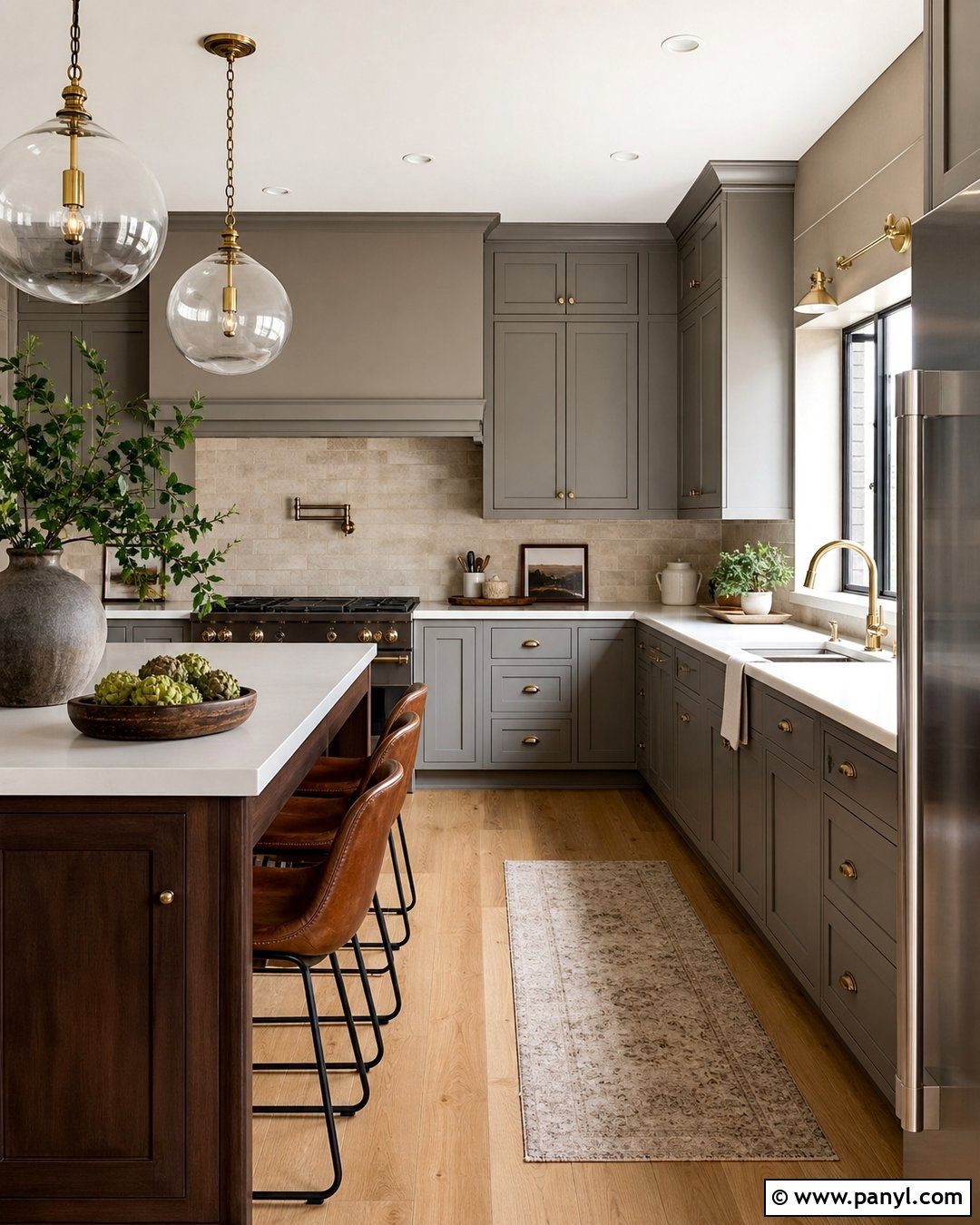 Warm Taupe Walls With Grey Kitchen Cabinets - 30 Grey Kitchen Cabinets Wall Color Ideas