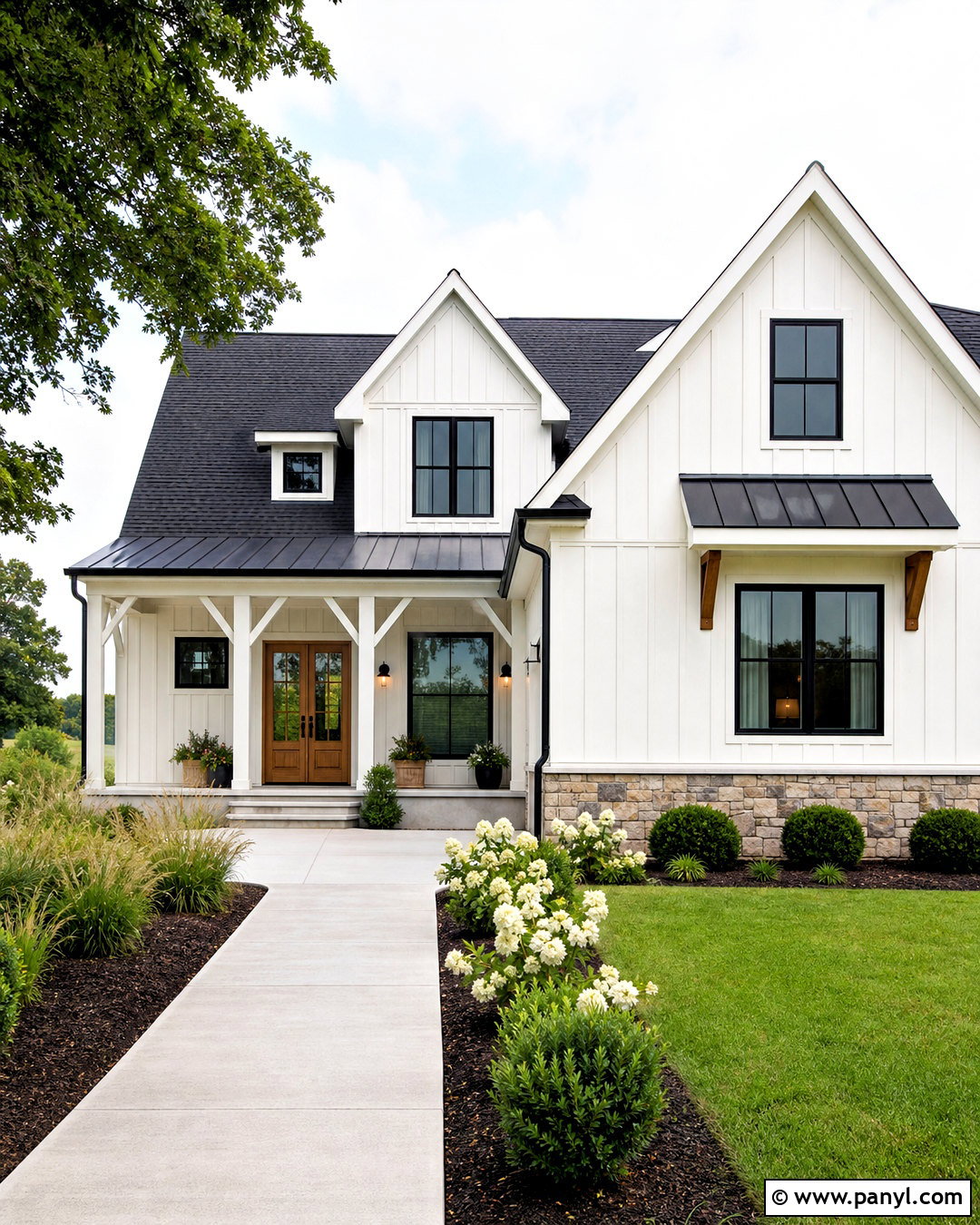 Warm White And Black Exterior Color Combination - 20 home outer colour combination ideas
