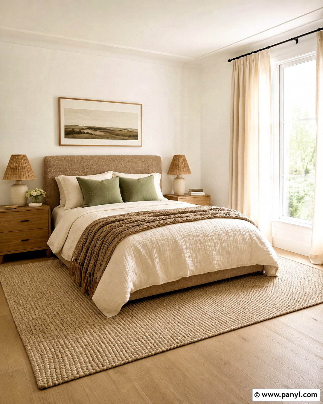 Warm White And Camel Bedroom Palette - 20 cozy bedroom color palette ideas