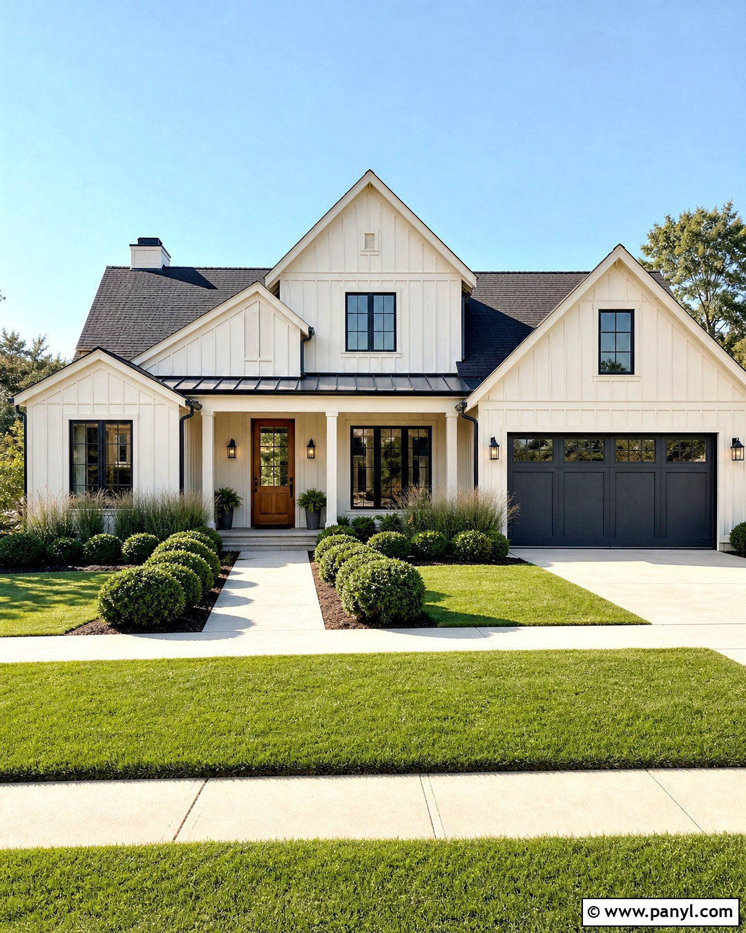 Warm White And Charcoal Exterior Wall Color Combination - 20 exterior wall colour combinations