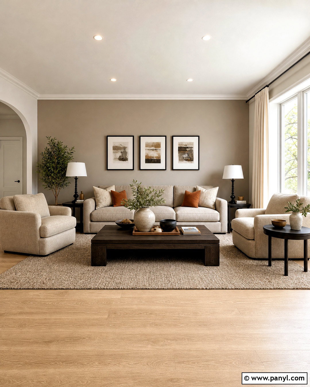 Warm White And Greige Living Room Walls - 20 wall colour combinations living rooms