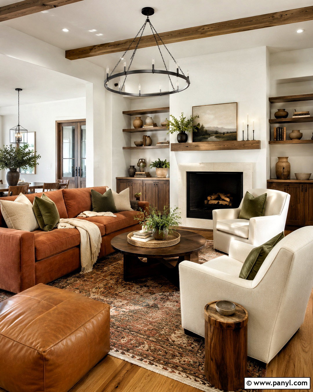 Warm White And Muted Rust Modern Farmhouse Color Scheme - 20 modern farmhouse color scheme ideas