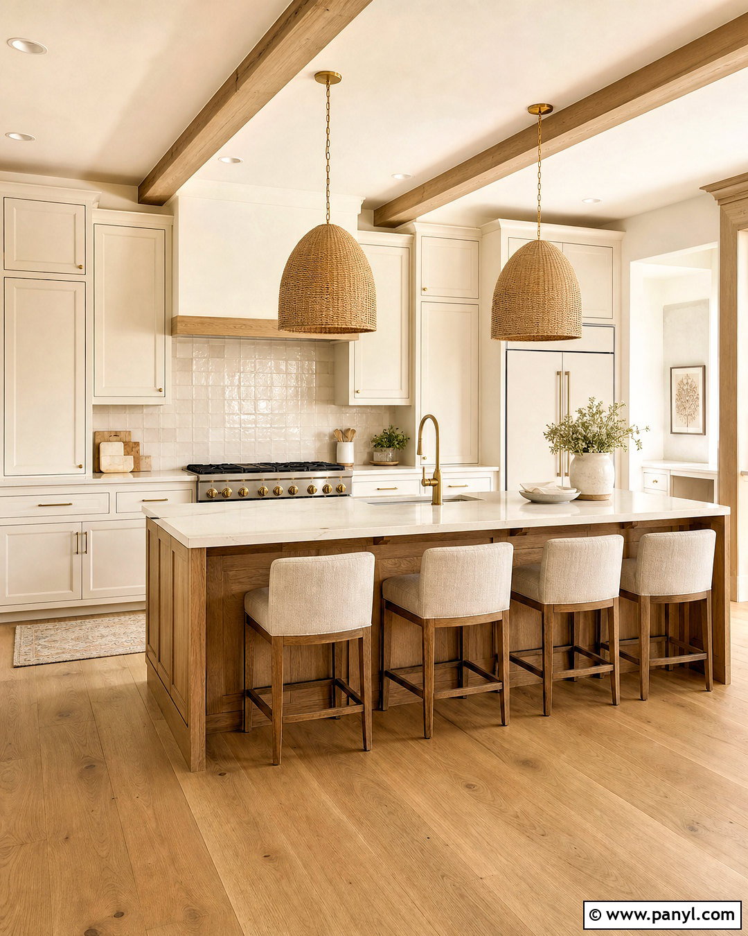 Warm White And Natural Oak Kitchen Palette - 20 kitchen color palette ideas
