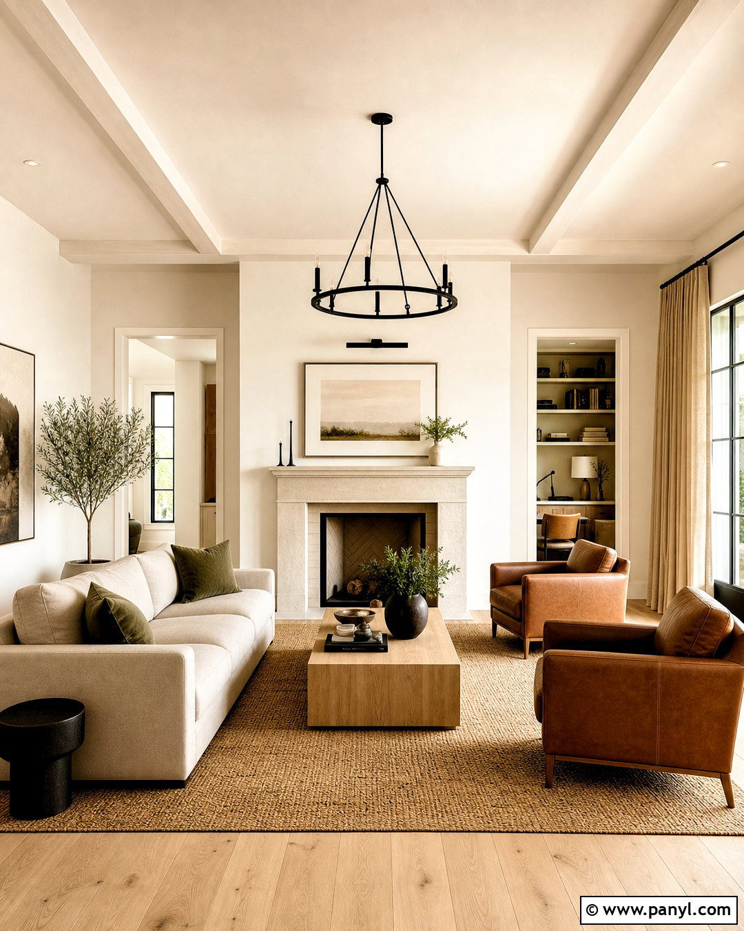 Warm White And Natural Oak Paint Color Palette - 20 interior paint color palette ideas