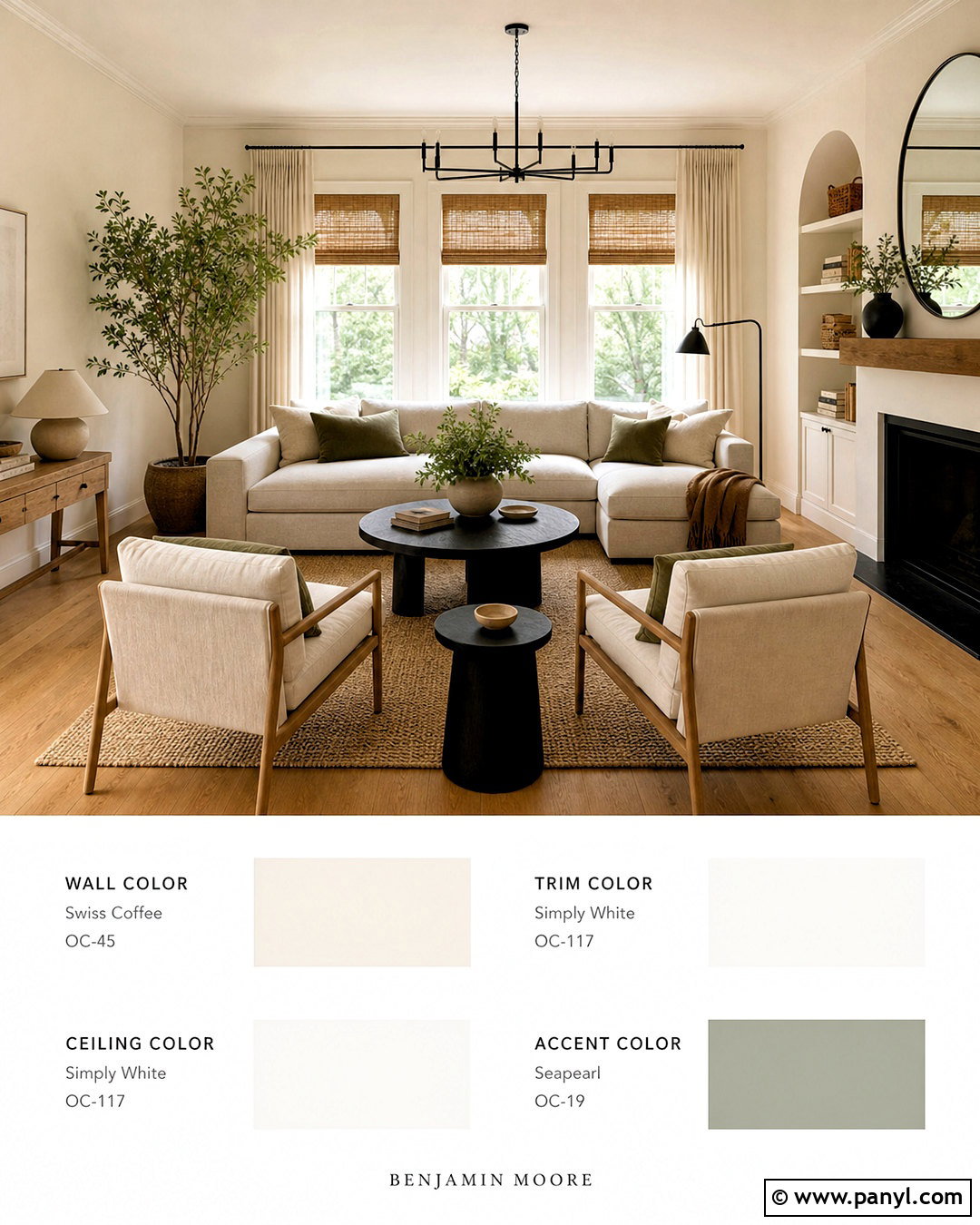 Warm White And Natural Oak Wall Color Palette - 20 wall color palette ideas