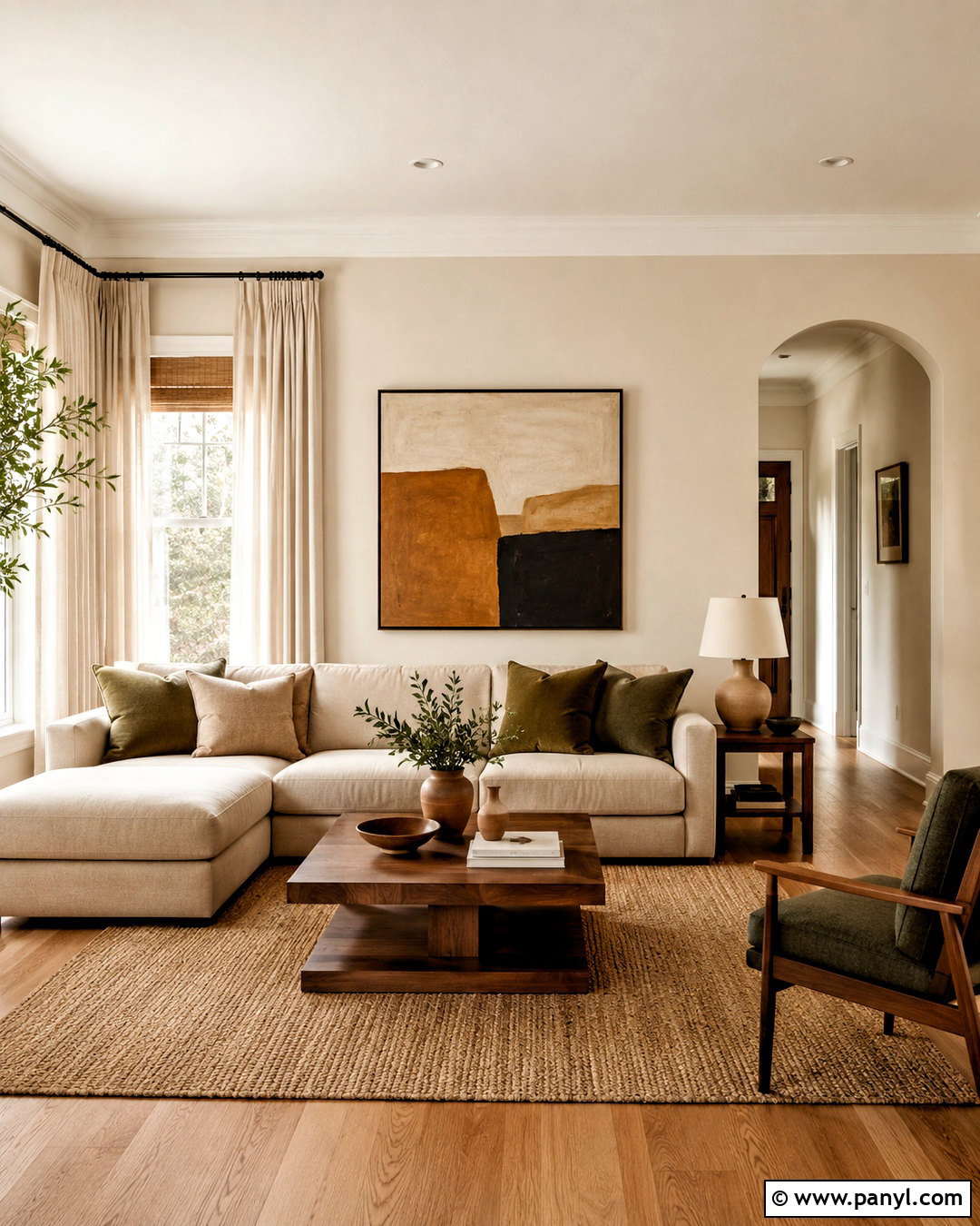 Warm White And Natural Wood Wall Paint - 20 Wall Paint Color Schemes