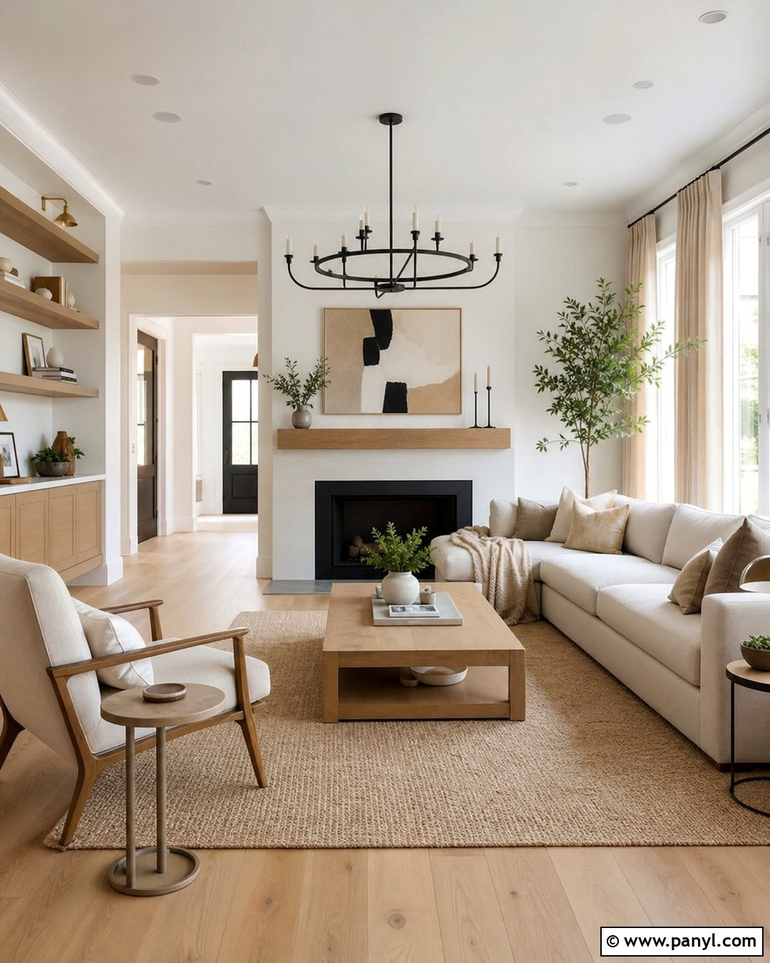 Warm White And Oak Interior Colour Combination - 20 Interior House Colour Combination Ideas