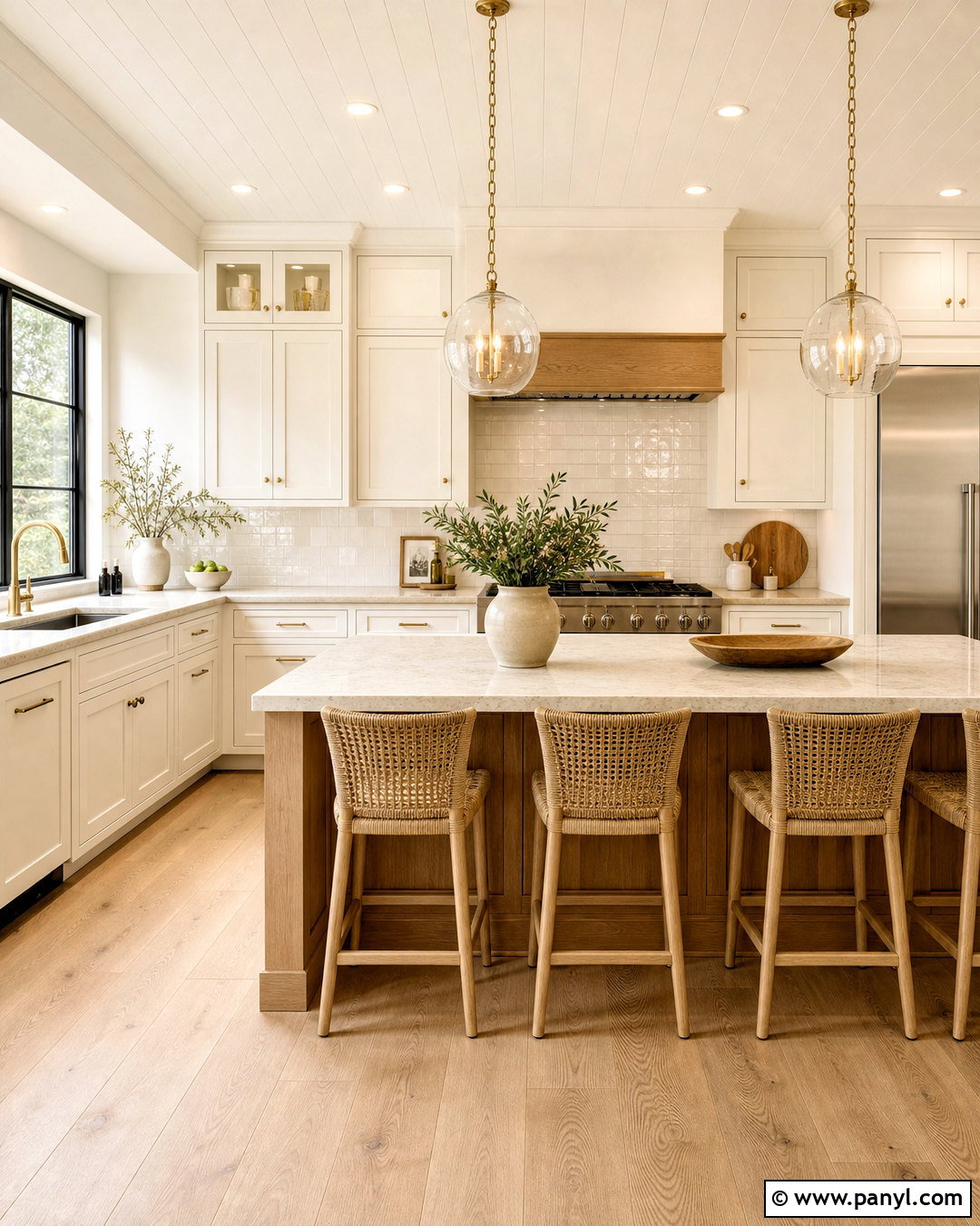 Warm White And Oak Kitchen Color Scheme - 20 kitchen ideas color schemes
