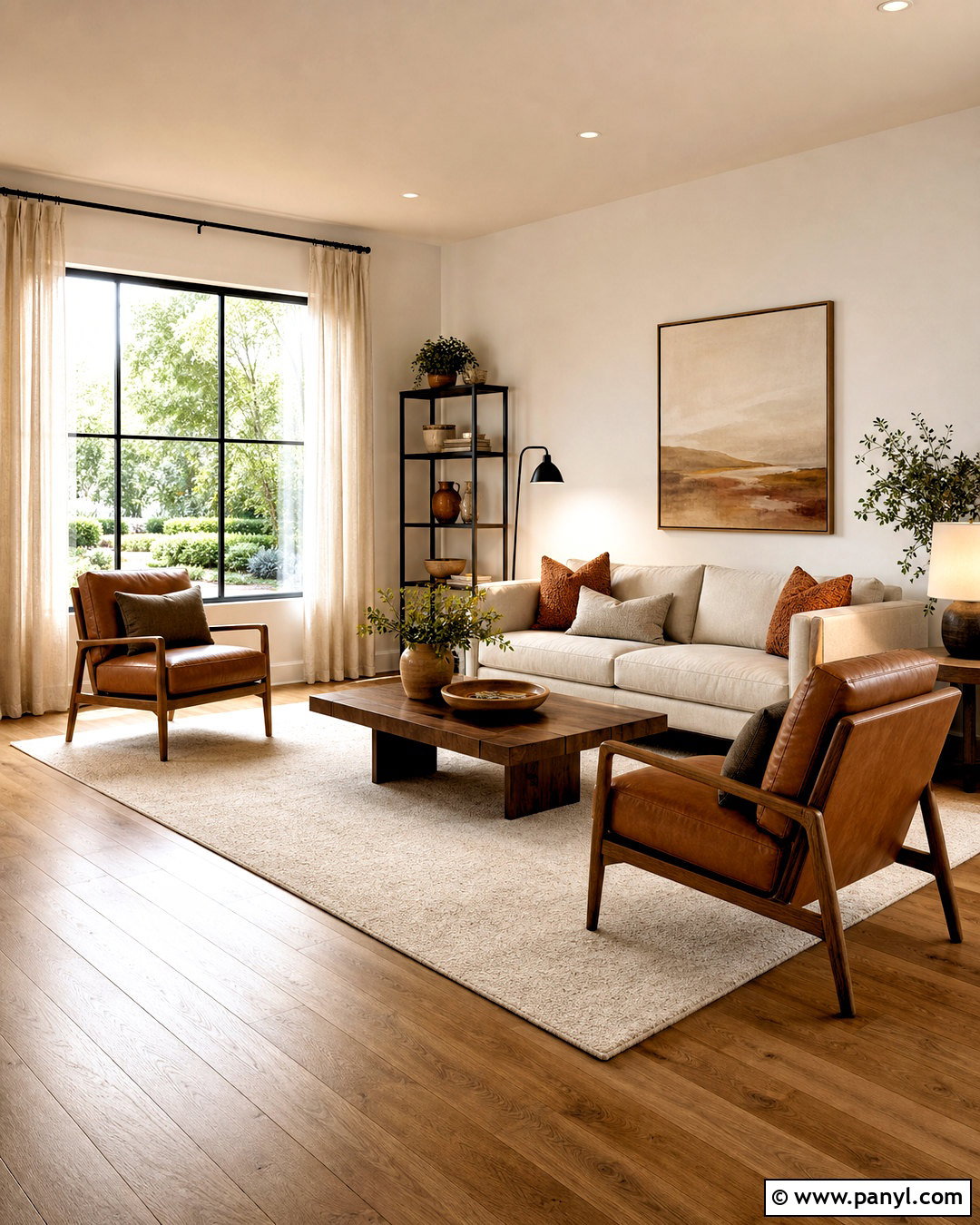 Warm White And Oak Living Room Color Scheme - 20 home colour design ideas