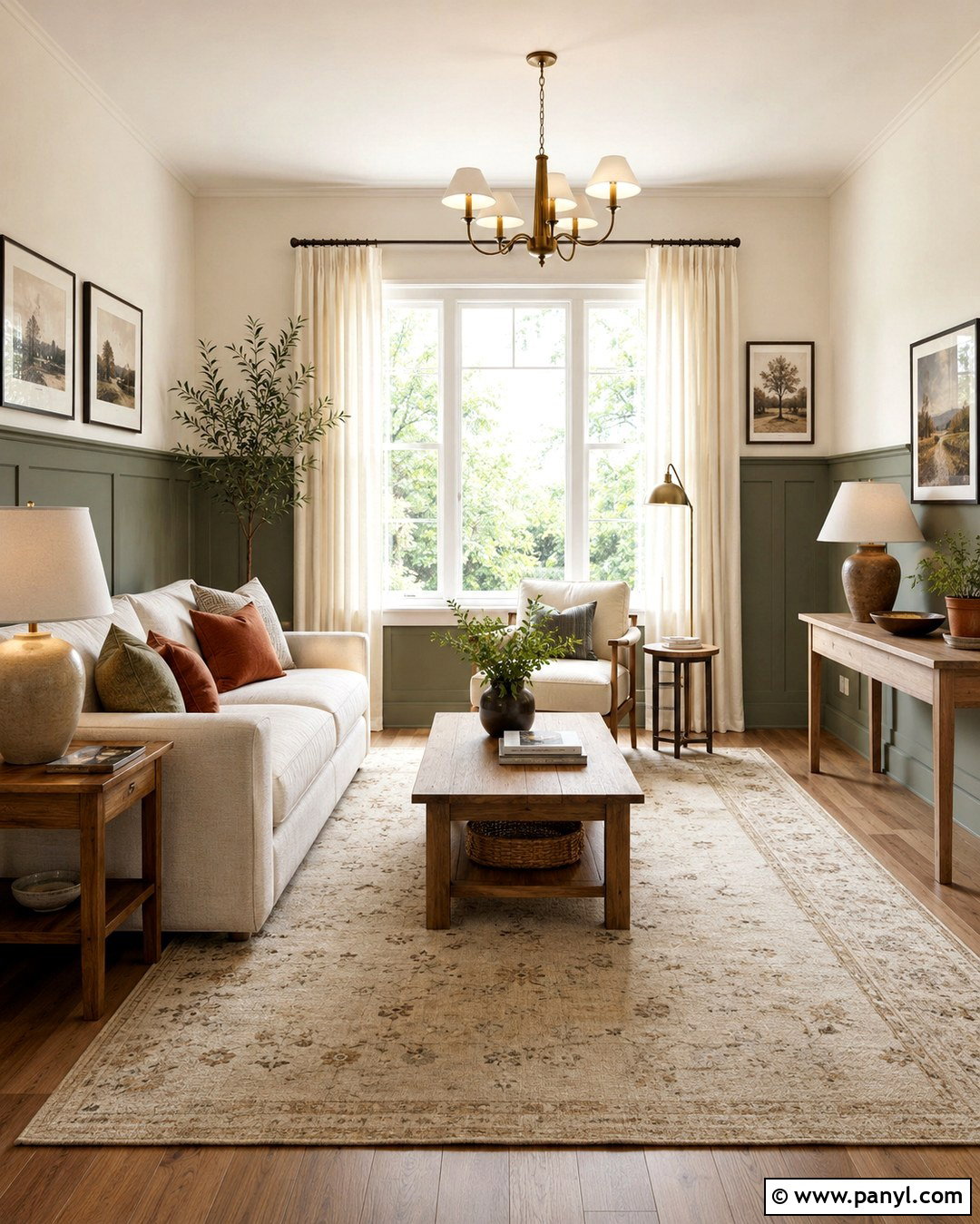 Warm White And Sage Green Living Room Walls - 20 Living Room Color Combination Wall Ideas