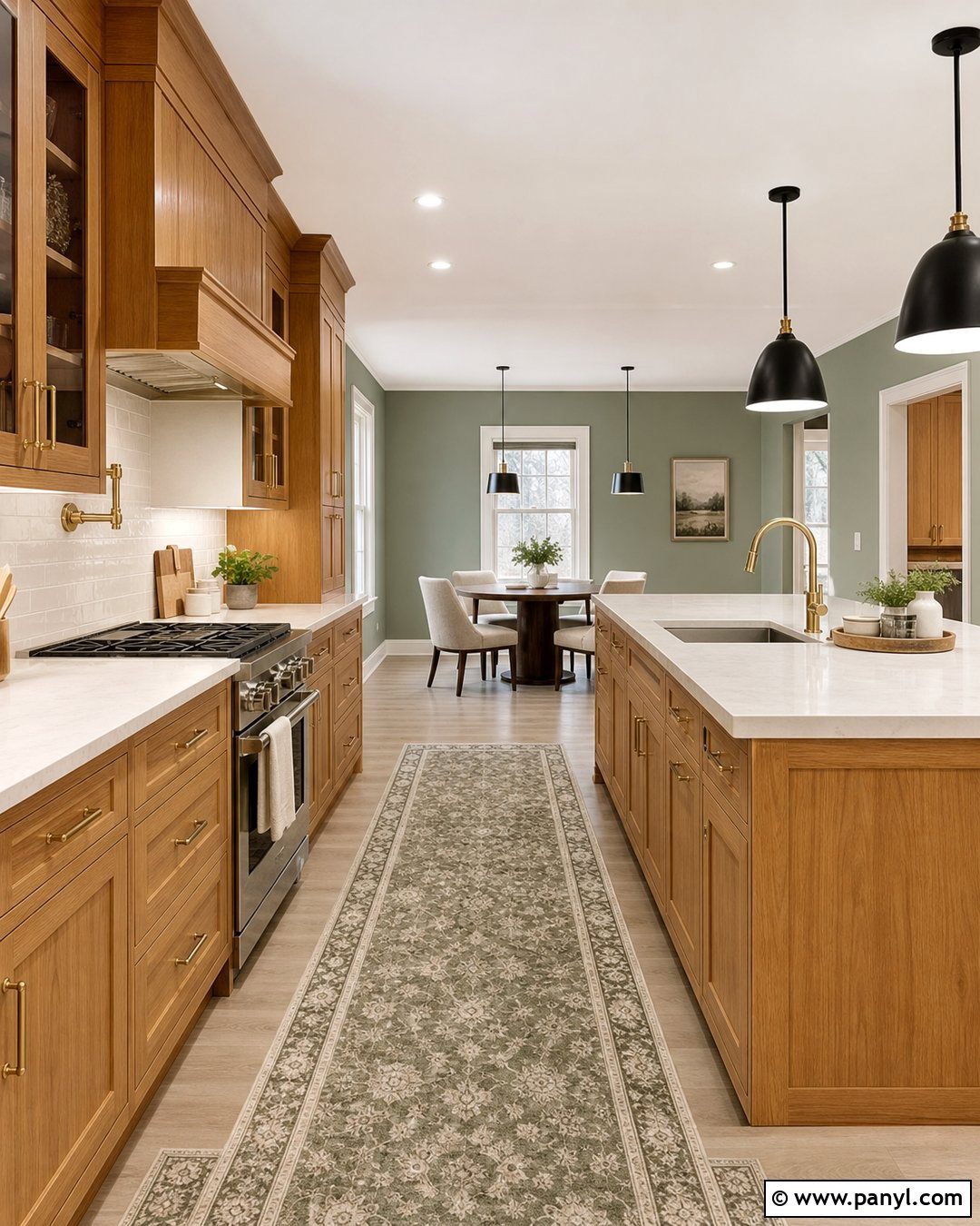 Warm White And Sage Walls With Honey Oak Cabinets - 35 honey oak kitchen cabinets wall color ideas