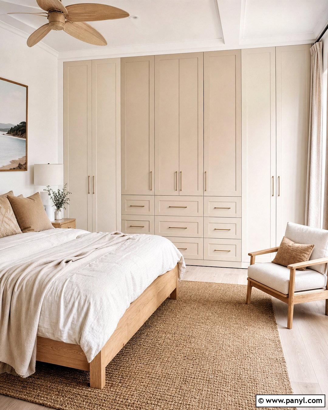 Warm White And Sand Bedroom Cupboards - 20 bedroom cupboards colour combination ideas