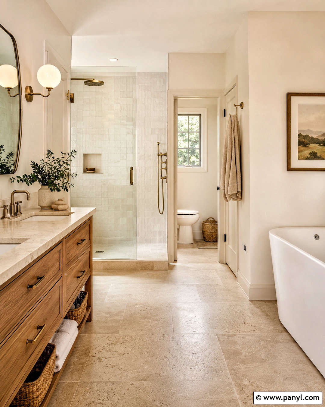 Warm White Bathroom - 35 trending bathroom colors