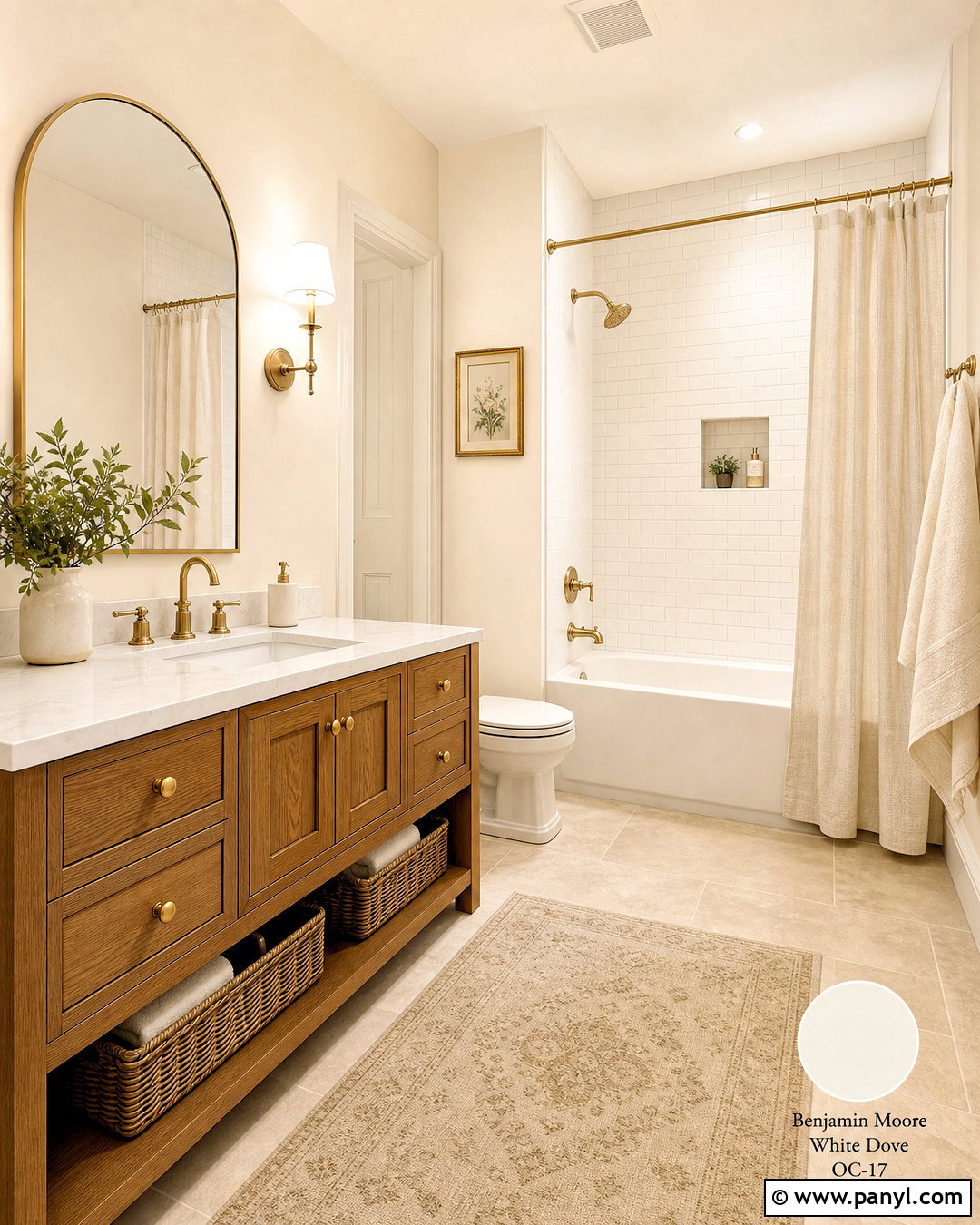 Warm White Bathroom - 20 bathroom paint colors