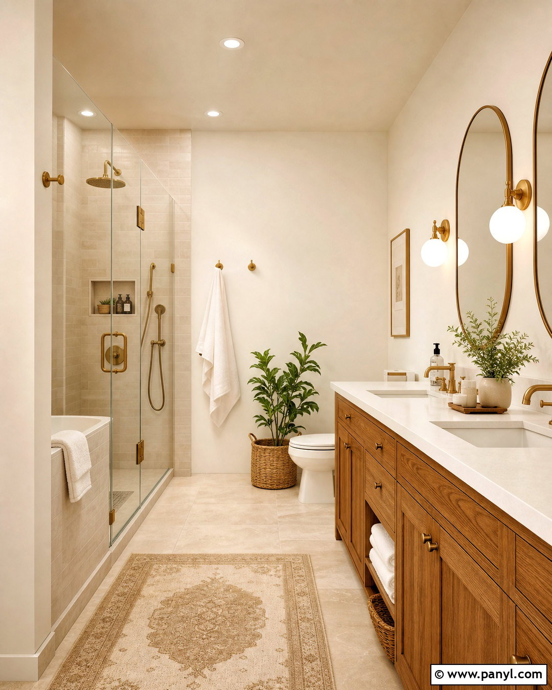 Warm White Bathroom - 20 trending bathroom colors
