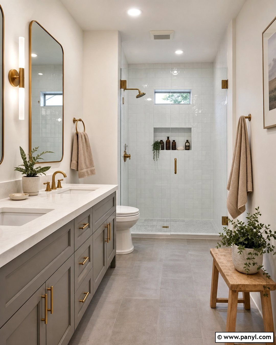 Warm White Bathroom Walls - 35 grey vanity bathroom wall colors