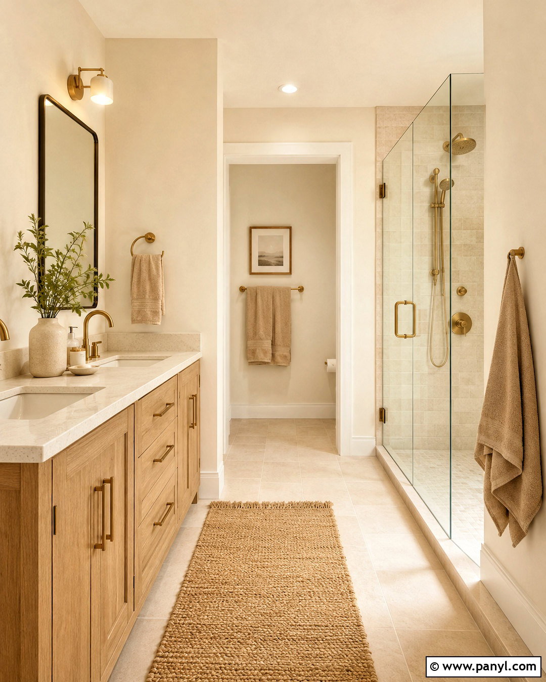Warm White Bathroom Walls - 40 bathroom wall color ideas