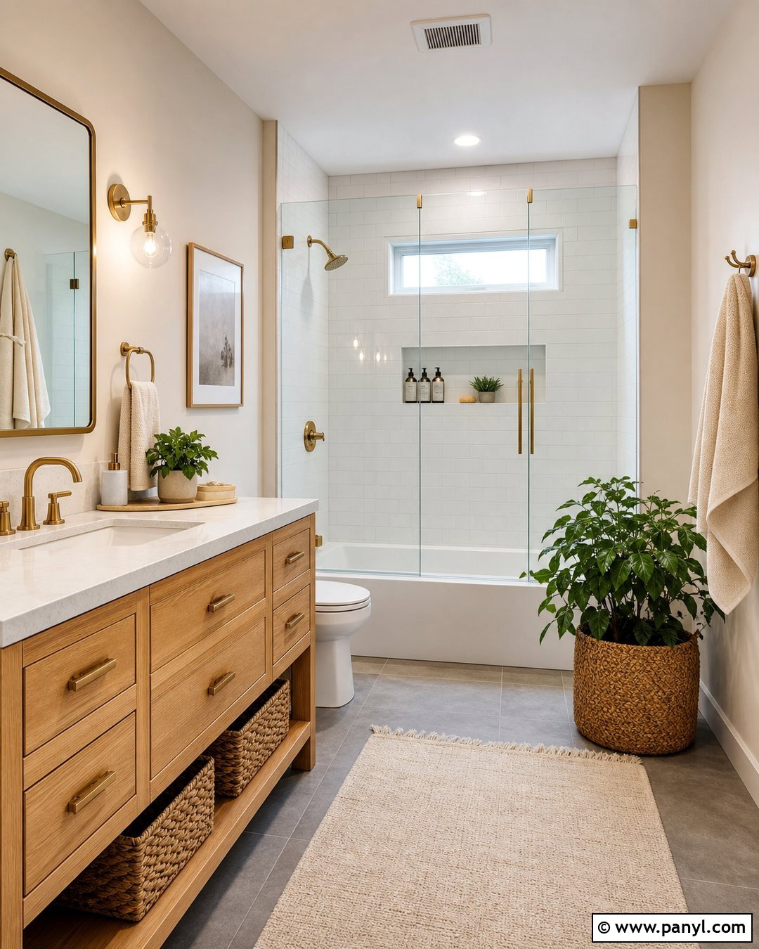 Warm White Bathroom Walls - 20 Bathroom Wall Color With Gray Floor Ideas