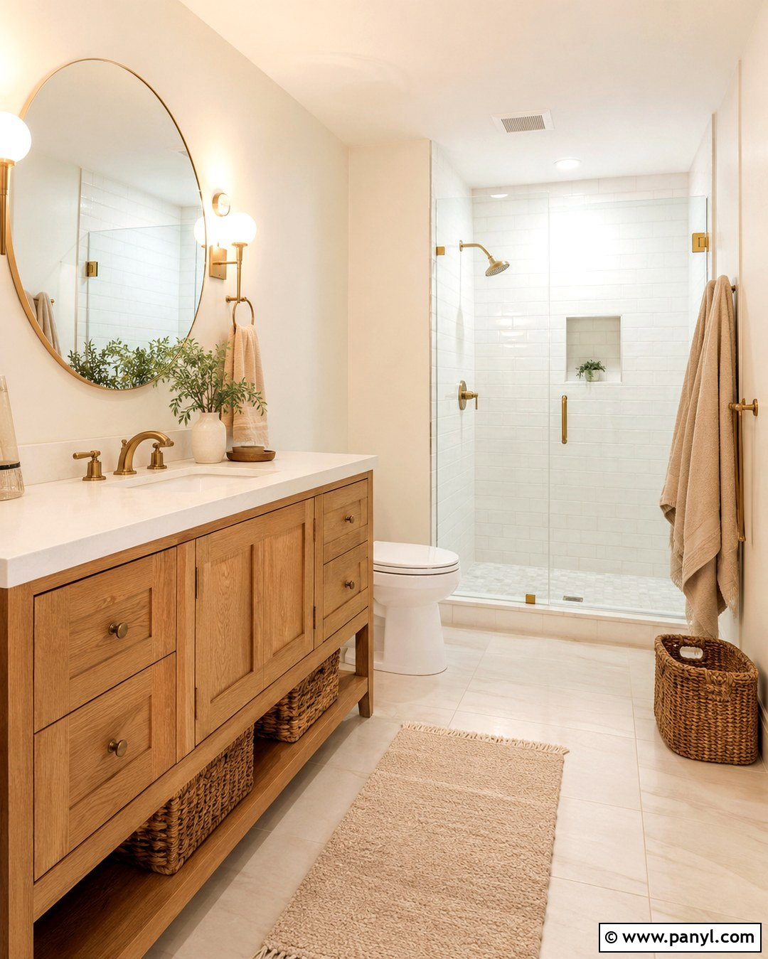 Warm White Bathroom - 20 Pale Bathroom Colors