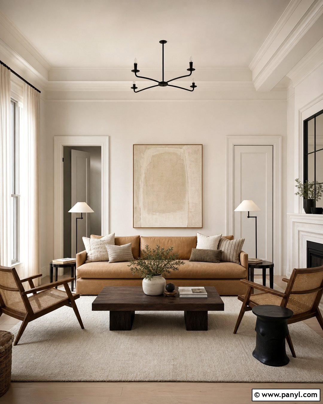 Warm White Color Drenched Room - 45 Neutral Wall Color Ideas