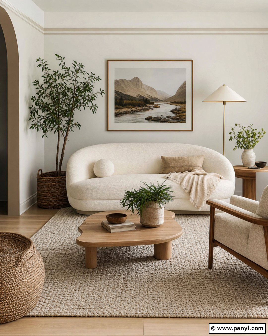 Warm White Double Wall Border - 20 Neutral Color Wall Border Ideas