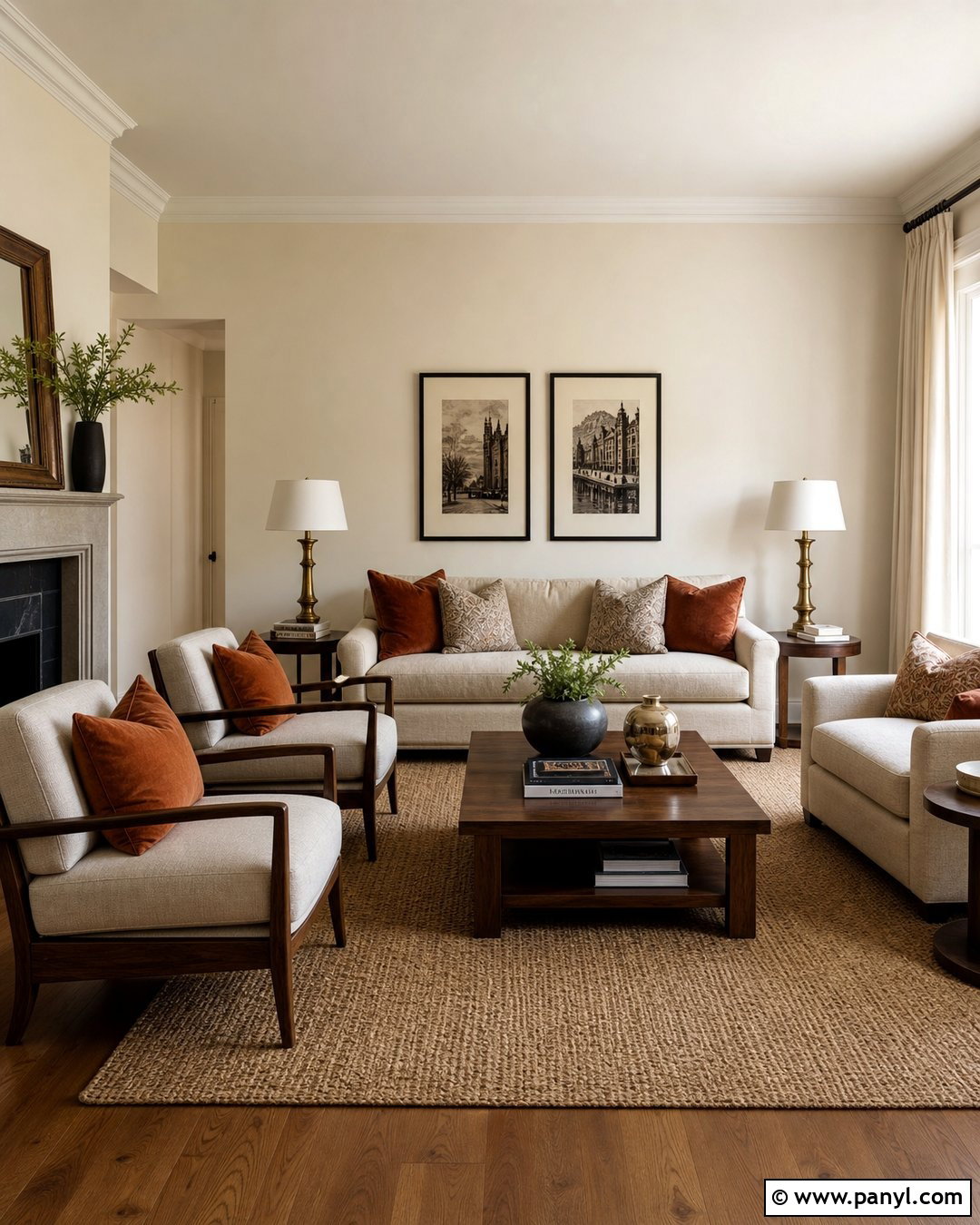 Warm White Drawing Room Walls - 30 drawing room wall color ideas
