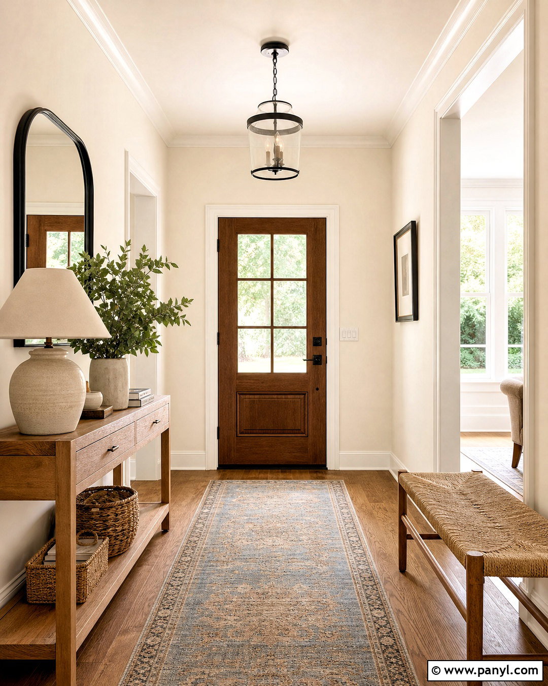 Warm White Entryway Walls - 20 entryway wall color ideas