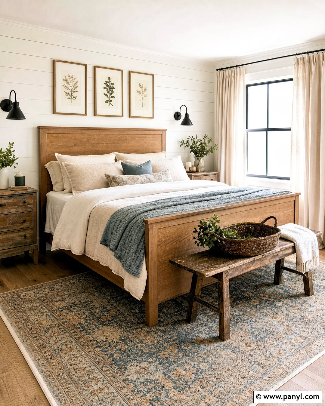 Warm White Farmhouse Bedroom - 20 farmhouse bedroom paint colors