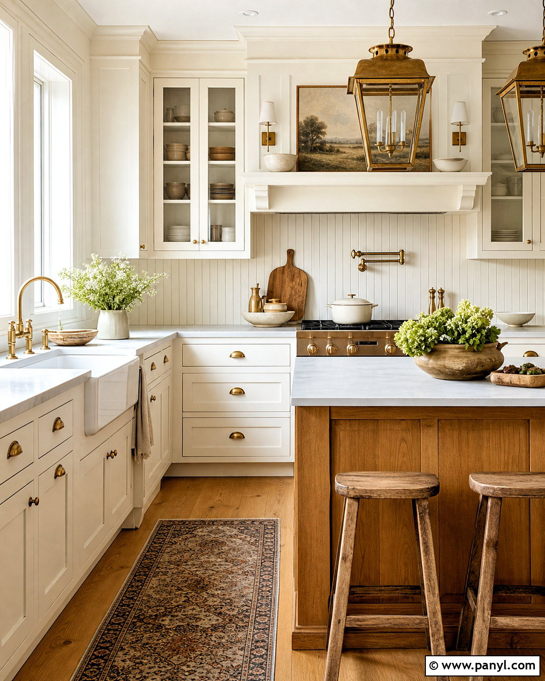 Warm White Farmhouse Kitchen - 20 warm white kitchen ideas