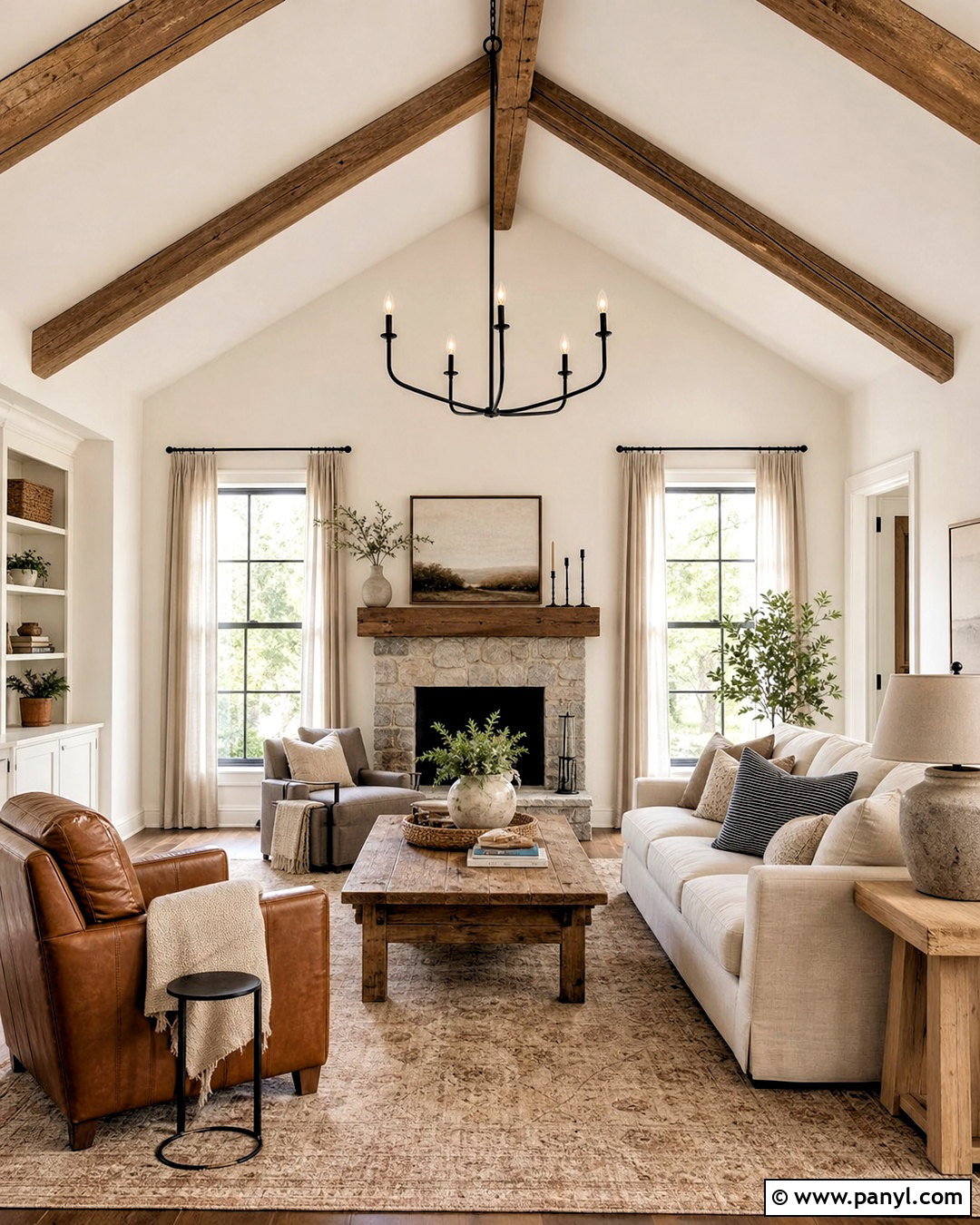 Warm White Farmhouse Living Room Paint - 20 farmhouse living room paint colors