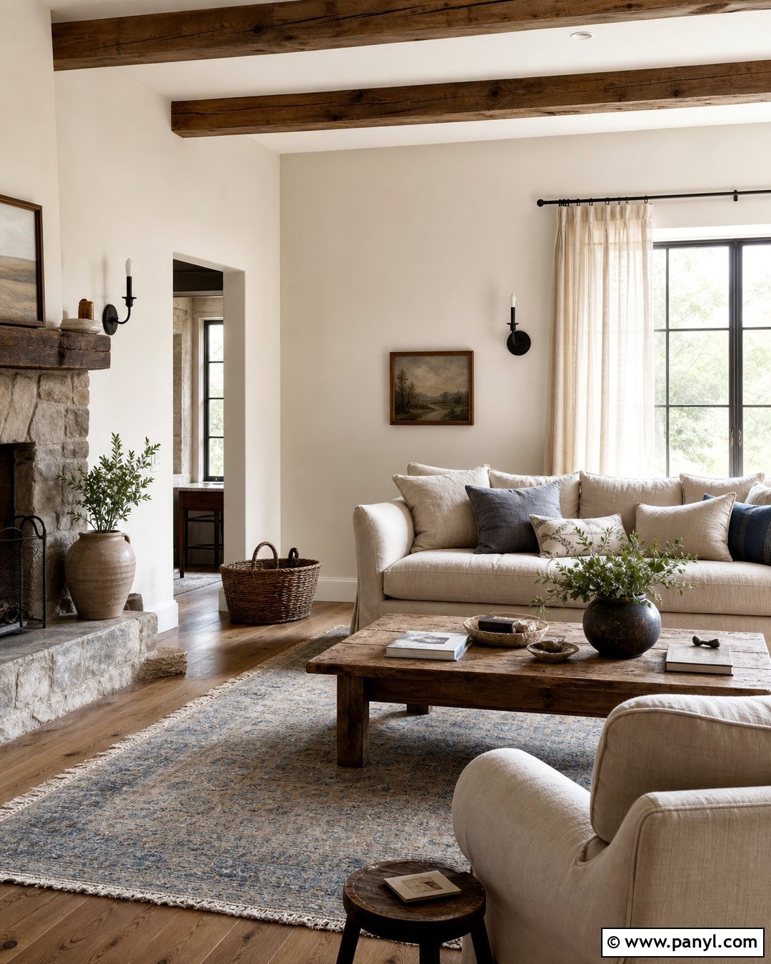 Warm White Farmhouse Walls - 20 Farmhouse Style Wall Colors