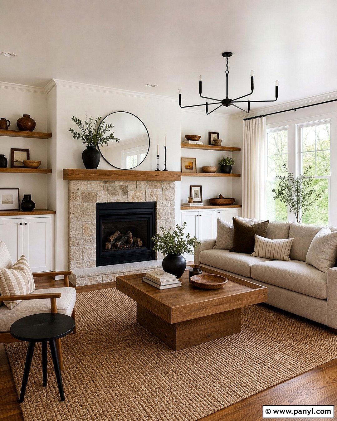 Warm White Fireplace Wall - 25 Fireplace Wall Paint Ideas