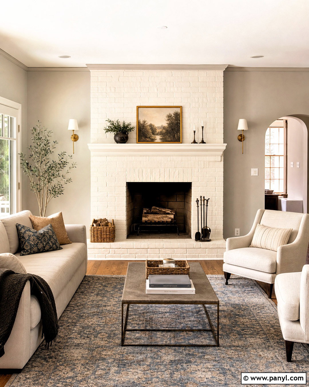 Warm White Fireplace - 20 fireplace color ideas
