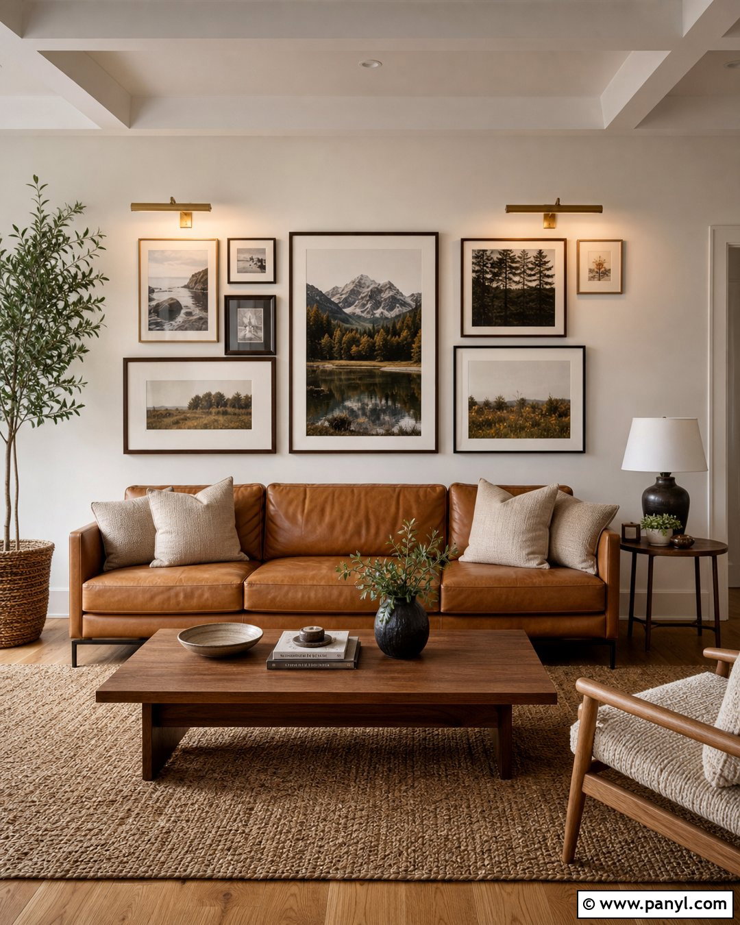Warm White Gallery Wall - 25 Gallery Wall Colors