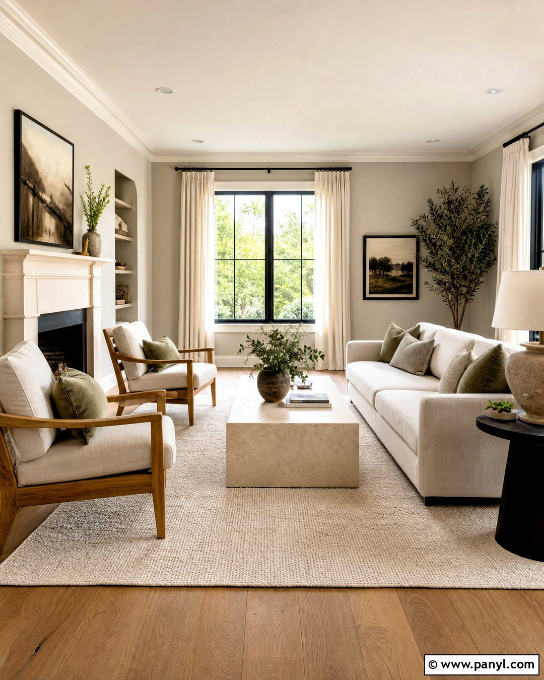 Warm White Gray Living Room - 20 white gray paint color ideas
