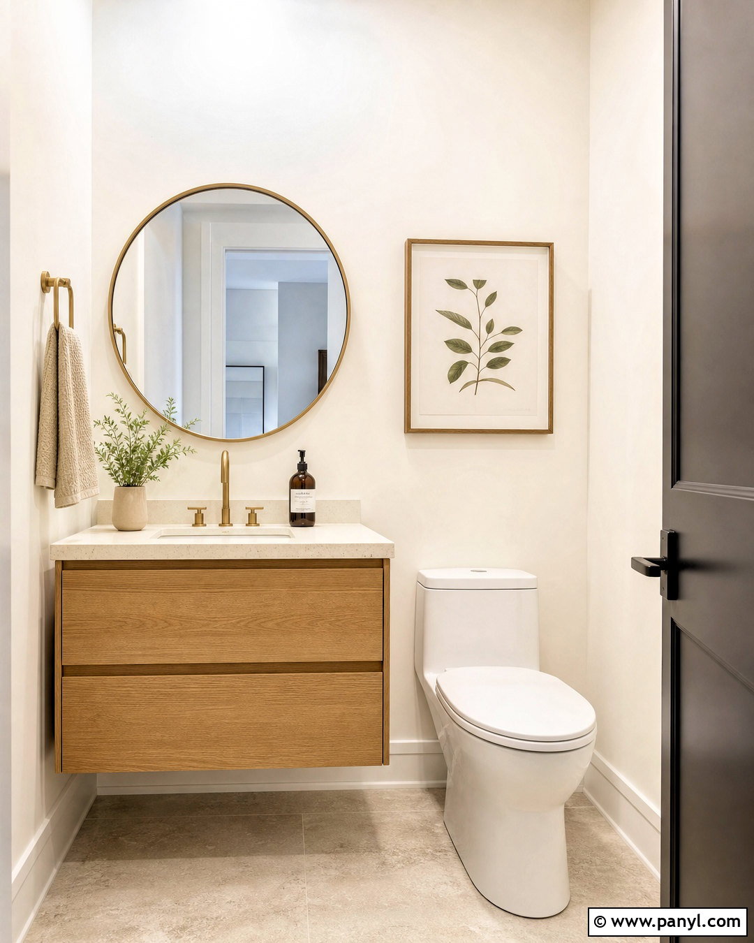 Warm White Half Bath - 20 half bath paint colors