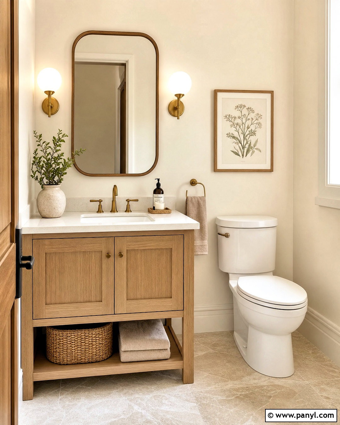 Warm White Half Bathroom - 20 half bathroom paint ideas