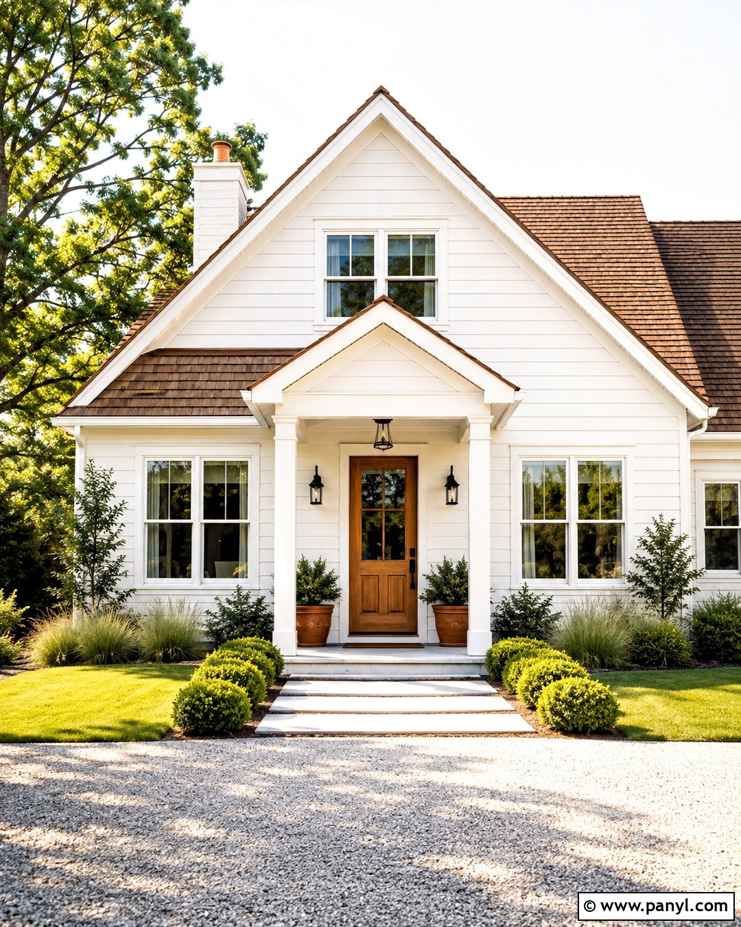 Warm White House Exterior - 20 outdoor colours for houses