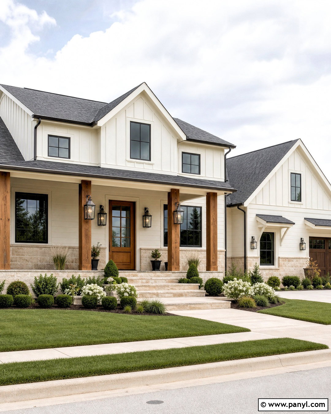 Warm White House Exterior - 20 house outdoor paint colors