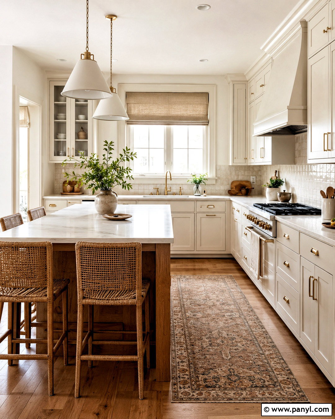 Warm White Kitchen - 20 cozy kitchen aesthetic ideas