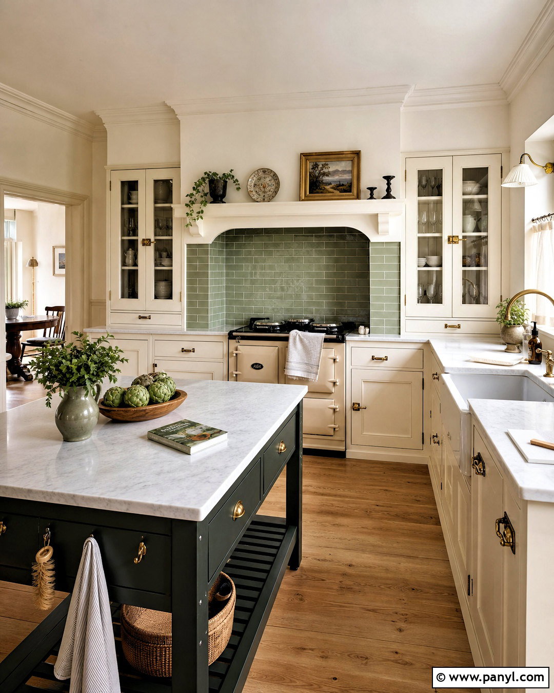 Warm White Kitchen Cabinets In English Country Kitchen - 20 warm white kitchen cabinets